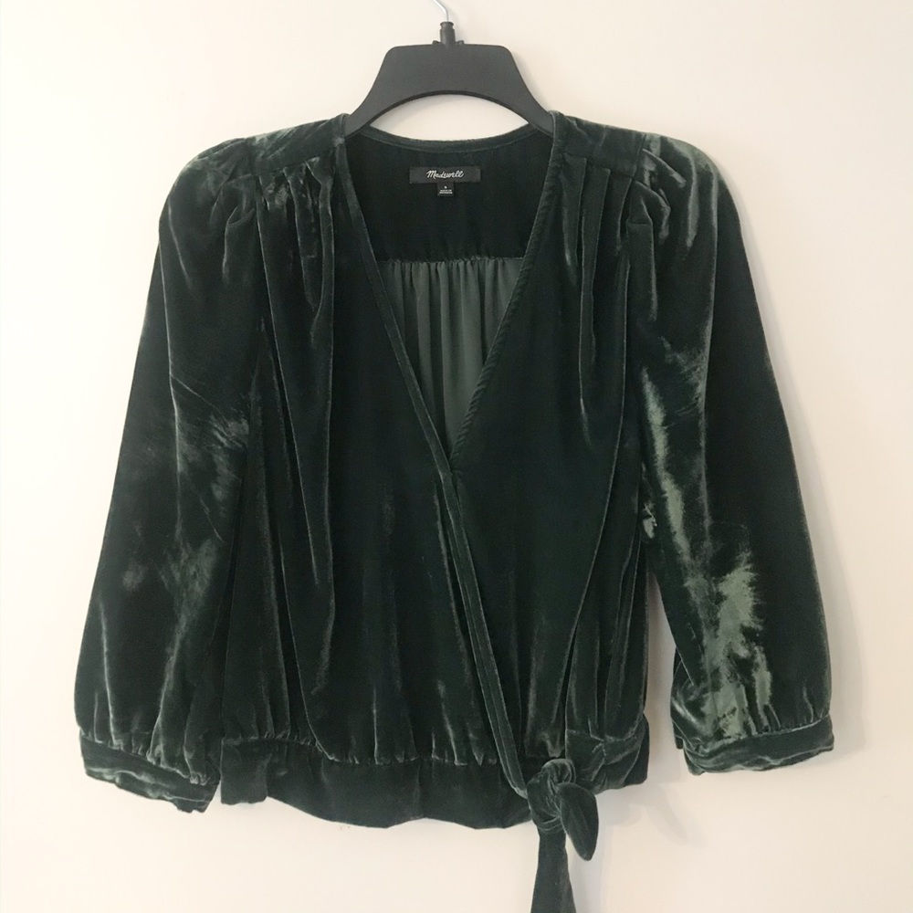 Velvet wrap top from Madewell